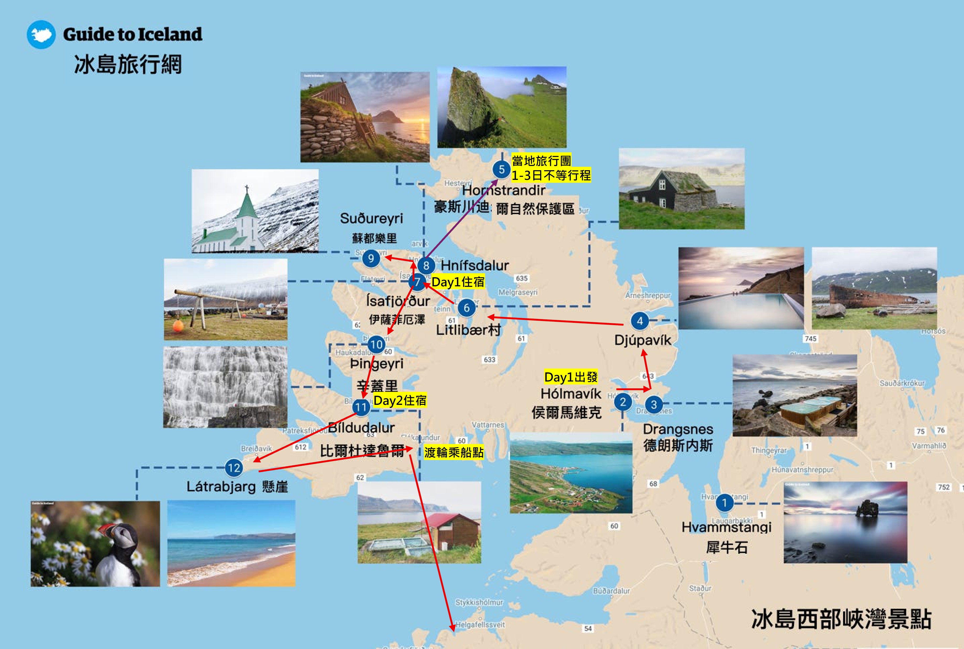 西峽灣路線地圖